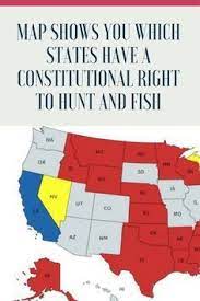 It is a beautiful state to include in your hunting planning, and it is particularly favorable for bow hunters. This Map Shows You Which States Have A Constitutional Right To Hunt And Fish Fishing Trip Fishing Techniques Bass Fishing Tips