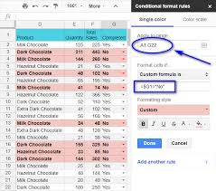 Google docs offers a variety of text formatting options you can use to modify the look and feel of your document. Google Sheets Conditional Formatting
