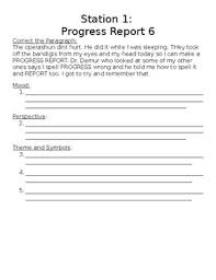 Maybe you would like to learn more about one of these? Station Activity For Flowers For Algernon Over Progress Report 6 10