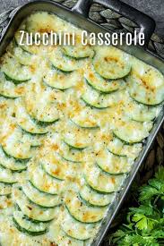 This Creamy Cheesy Baked Zucchini Casserole Is Made With Fresh Zucchini Rich Cream And Lots Of Cheese For Vegetable Recipes Zucchini Casserole Veggie Dishes