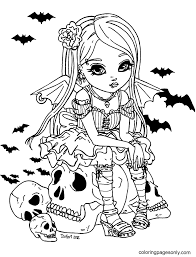 To print the coloring page: Little Vampire Girl Coloring Pages Vampire Coloring Pages Coloring Pages For Kids And Adults