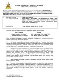 Bayaran Pendaftaran Pejabat Tanah Selangor