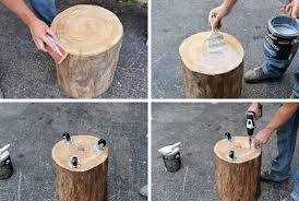Redwood tree trunk table bases can be used for conference room tables, bars, executive desks, coffee tables, end tables, pedestals and more. Tree Stump Table Diy Side Or Coffee Table Decor