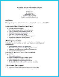 Everything You Must Put Onto Your Impressive Bartenders Resume Server Resume Cover Letter For Resume Resume Objective Examples