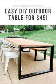 Easy Diy Outdoor Table Diy Outdoor Table Diy Outdoor Furniture Diy Patio