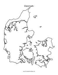 This Printable Outline Map Of Denmark Is Useful For School Assignments Travel Planning And More Free To Download And Print Denmark Map Country Tattoos Map