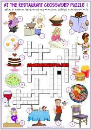 Whether the skill level is as a beginner or something more advanced, they're an ideal way to pass the time when you have nothing else to do like waiting in an airport, sitting in your car or as a means to. Restaurant Vocabulary Esl Crossword Puzzle Worksheets