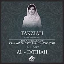 Raja nor mahani, merupakan isteri raja muda perak raja jaafar raja muda musa, 76, dan dikurniakan dua cahaya mata iaitu raja shah azman, 43, dan raja nor azwina, 41. Swcorp On Twitter Al Fatihah Kpd Raja Puan Besar Perak Darul Ridzuan Raja Nor Mahani Raja Shahar Shah Takziah
