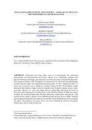 Malaysia education system education degrees, courses structure, learning › get more: Pdf Education Employment And Poverty Inequality Nexus In The Northern States Of Malaysia Dr Abdelhak Senadjki Academia Edu