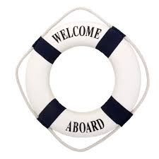 Choose from some of our popular items such as the 15.5 personalized aluminum life ring plaque with clock or the set of 3 beach house coat hangers. Welcome Blue Nautical Wall Decor Ship Boat Ring Life Buoy Preserver 35cm Buy At A Low Prices On Joom E Commerce Platform