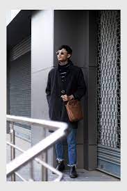 thequirkyminimal by kangkan rabha indian menswear lifestyle blog wering thrifted coat diy jeans turtle neck swe mens winter fashion raw hem jeans jeans diy