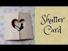 I think the card turned out so well. How To Make Shutter Card With 2 Pictures Anniversary Card Youtube Homemade Anniversary Cards Anniversary Greeting Cards Card Tutorial