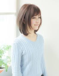 小顔カットミディアムヘア yr 346 ヘアカタログ 髪型 ヘアスタイル afloat アフロート 表参道 銀座 名古屋の美容室 美容院 ミディアムヘア ヘアカット ヘアスタイル
