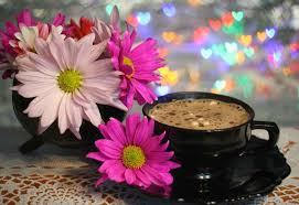 Good morning with beautiful flowers. Perfect Morning With Tea Flowers Flowers Download Good Morning 879x605 Download Hd Wallpaper Wallpapertip