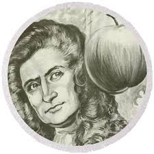 Newton And The Apple Greeting Card by Paul Rainer