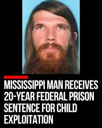 A Mississippi man has been sentenced to 20 years in federal prison for  sexual abuse charges and child exploitation, Attorney General Lynn Fitch  announced Thursday. STORY:  https://www.wlbt.com/2025/12/04/mississippi-man-receives-20-year-federal-prison  ...