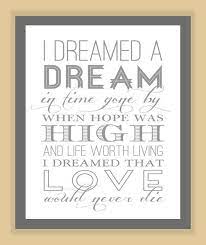 Les Miserables I Dreamed A Dream Quote Modern Print Poster Etsy Dream Quotes Miserable Quotes Les Miserables Quotes