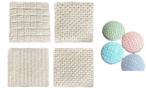 Pattern to make vintage knitted lace doily centerpiece mat feather fan design. Buy 4pcs Mini Knitting Sweater Fondant Impression Mat Crochet Texture Embossed Design Silicone Mold Cake Cupcake Decorating Supplies Set Of 4 Online At Low Prices In India Amazon In