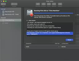 An annoying error when the year is about to end for me it's time to sync my physical backups with my cloud. An External Disk Refuses To Mount Com Ap Apple Community