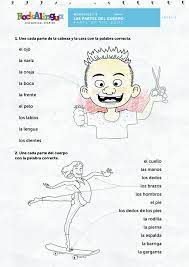 The worksheets are over phrases, colors here are more free beginner spanish worksheets to help you with vocabulary and phrases concerning greetings, relatives, animals, body parts, shapes, and more. Spanish Worksheet To Teach Parts Of The Body