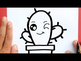 Easy drawing tips for beginners. How To Draw A Cute Cactus Draw Cute Things Youtube