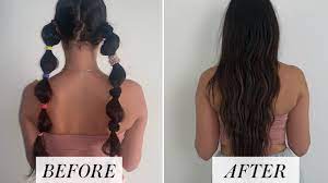 Start braiding when your hair is curly or wavy rather than straight. I Tried The Bubble Braids Hack To Create Heatless Curls Editor Review Allure