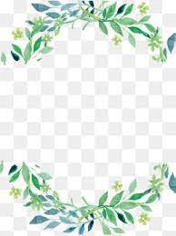 Small Fresh Plant Borders Green Border Watercolor Border Watercolor Borders Png And Psd Flower Png Images Watercolor Border Psd Free Photoshop