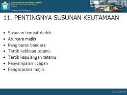 Meja guru papan tulis p i n t u. Protokol Dan Etiket Dalam Pengurusan Majlis Oleh Hj
