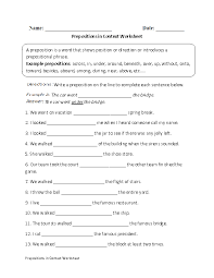 We use prepositions of place to say where things are Englishlinx Com Prepositions Worksheets
