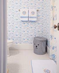 Kids' shower curtains can be decorated with animals, whimsical patterns or your child's favorite character. Blue Bathroom Little Boys Bathroom Inspiration Boys Bathroom Bathroom Kids Little Boys Bathroom