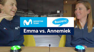 Annemiek van vleuten (born 8 october 1982) is a dutch professional road racing cyclist, who currently rides for uci women's worldteam movistar team. Emma Norsgaard Vs Annemiek Van Vleuten Movistar Team Buzzers Youtube