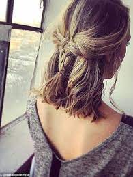 Trend Alert Braided Lob Pepis Haircuts Short Hair Styles Hair Styles Braids For Short Hair