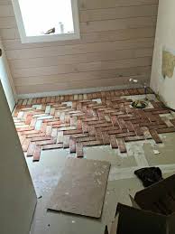 Brick veneer provides much better insulation than solid brick. Brick Tile Floor Brick Veneer Bathroom And Kitchen Installation Tutorial