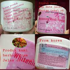 Dan ya, produk water sleeping mask yang palsu ini ternyata sudah banyak beredar di pasaran indonesia. Whitening Mask Powder Wmp Masker Korea Original100 Berhologram Shopee Indonesia