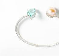 GREEN SPINEL/PEAR FLEXIBLE BANGLE