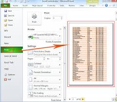 Where Is The Print Preview In Microsoft Excel 2010 2013