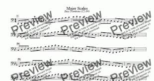Major Minor Scales Bass Trombone C2 F4 For Solo Instrument Bass Trombone By Mark Feezell Ph D Sheet Music Pdf File To Download