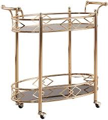 Gold Finish Tempered Glass Bar Cart Glass Bar Cart Bar Cart Decor Gold Bar Cart