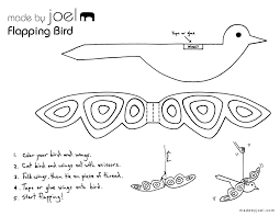 Printable Bird Crafts For Kids Flapping Paper Bird Toy Made By Joel Paper Birds Bird Crafts Flapping Bird