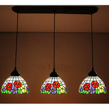 Beautiful Floral Stained Glass Downlight Multi Tiffany Pendant Lights