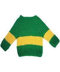 Handmade Crochet Green Yellow Infant Sweater Military Police Regimental Association