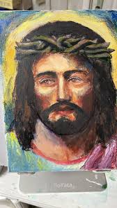 My artwork acrylic painting Painting Jesus Christ