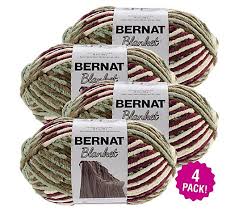 Make thick cozy blankets in no time with this very thick yarn. Bernat Blanket Multipack Of 4 Plum Fields Big Ball Yarn Qvc Com