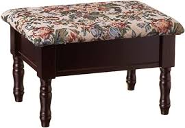 Vintage cast iron floral pattern footstool. Amazon Com Frenchi Home Furnishing Footstool With Storage Home Kitchen