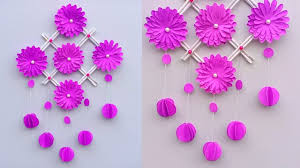 Diy Paper Craft Ideas Easy Wall Hanging Room Decoration Ideas Wast In 2020 Craft From Waste Material Paper Wall Hanging Paper Crafts Diy