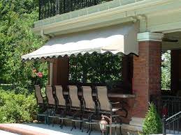 Patio Bar Area With Custom Awning Awningsoftulsa Outdoor Backyard Backyard Backyard Bar