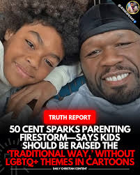 Rapper and entrepreneur 50 Cent has ignited a heated debate after publicly  stating that children should be raised in the “traditional way,” free from  LGBTQ+ themes in cartoons and children's programming. His