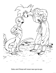 Free dragon ball z coloring page to print and color, for kids : 028 Dragon Ball Z Goku And Frieza Will Never See Eye To Eye Printable Coloring4free Coloring4free Com