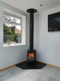 If you have a free standing stove not in here's a free standing stove on a limestone hearth (raised on mortar at customer request). Hearths Slate Hearths