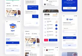 Saves us a lot of time creating awesome mockups to use to demonstrate new sites to clients. Ajari E Learning Ios App Design Ui Figma Psd Template In Ux Ui Kits On Yellow Images Creative Store